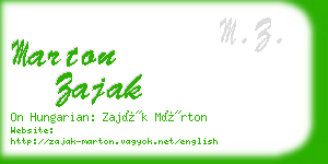 marton zajak business card